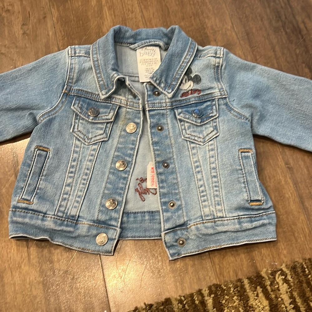 Disney Mickey One & only denim jacket 3-6 months